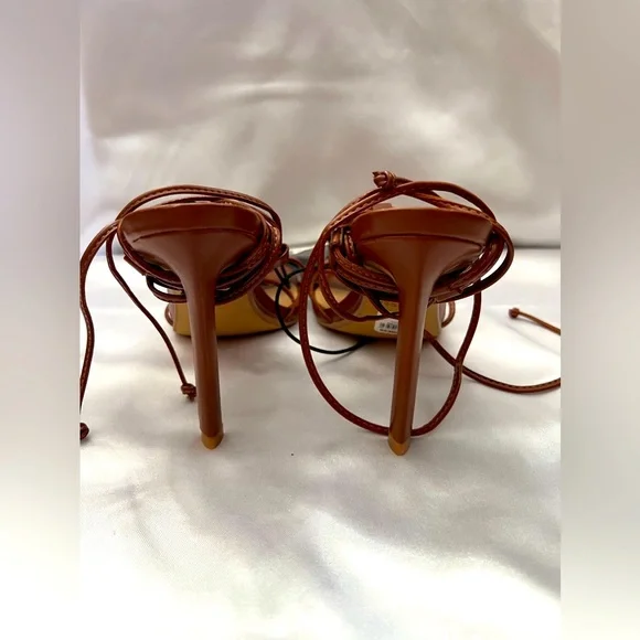 New Express Lace Up Strappy Heels - Picture 5 of 7